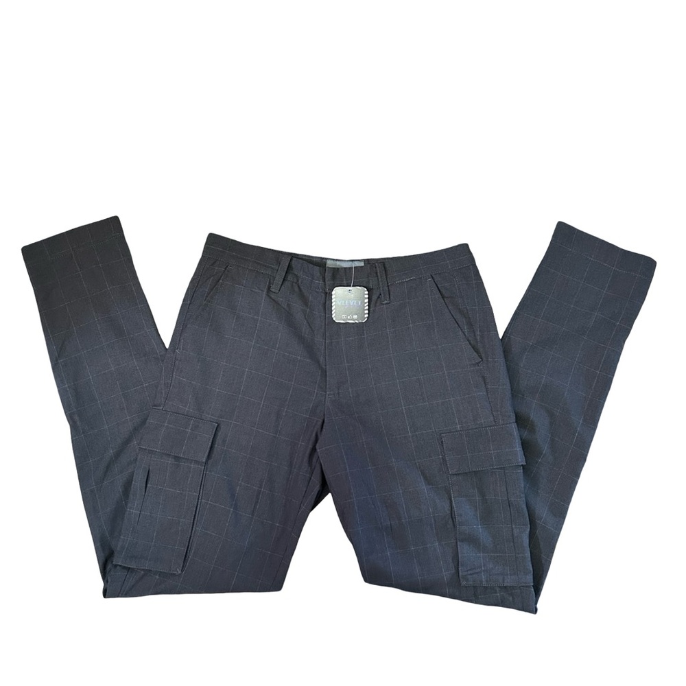 Reserved Black Cargo Pants with Straight Leg Design